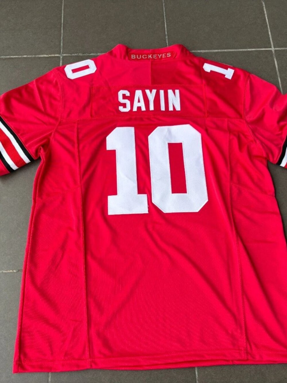 Julian Sayin Stitched Red Vapor Jersey